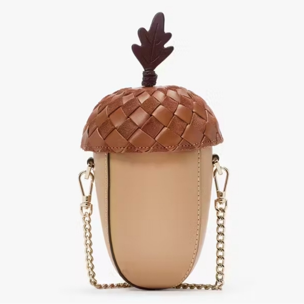 New Kate Spade 3d Acorn Crossbody, Brown Multi KL918